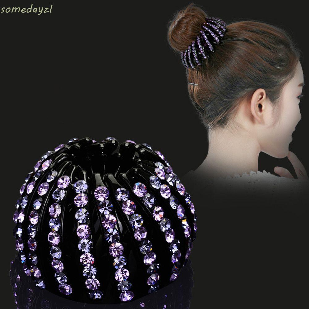 Dụng Cụ Kẹp Búi Tóc Đuôi Ngựa Hình Tổ Chim Bằng Acrylic Đơn Giản