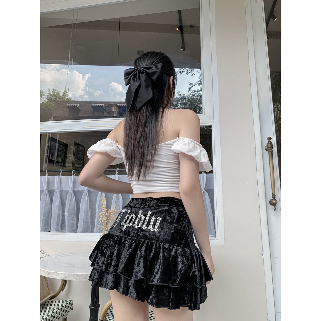 Áo lưới nơ nhún cúp ngực Dreamee Top - Tipblu