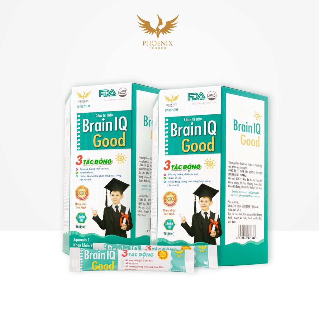 Thực phẩm phát triển trí não cho trẻ, giúp bé thông minh khoẻ mạnh - Brain IQ Good, Dạng cốm DHA