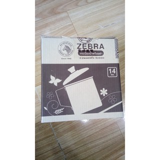 Ca Inox 304 có nắp đậy size 14 - Zebra - 2000ml