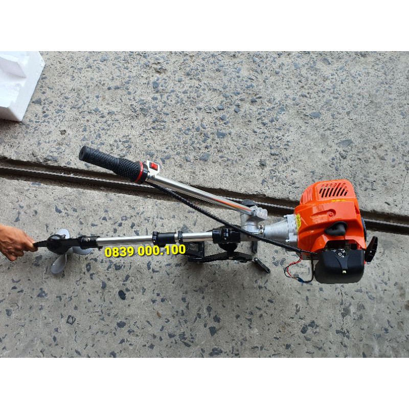 Máy chạy thuyền xuồng  52cc , Máy cắt cỏ chạy ghe xuồng. Động cơ chạy thuyền phao.Thuyền Hơi