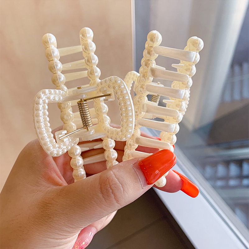 Kẹp Tóc Hình Nơ Đính Ngọc Trai Thời Trang Nữ Dễ Thương