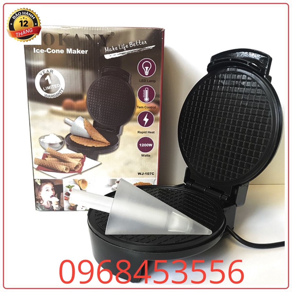 Máy làm bánh ốc quế vỏ kem Sokany - 107(Ice cream cone maker)