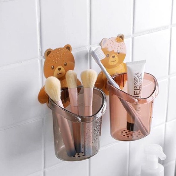 Cốc Gấu Đựng Bàn Chải Kem Đánh Răng, Cốc Gấu Dán Tường Siêu Dính 88183 Chợ Tốt Store