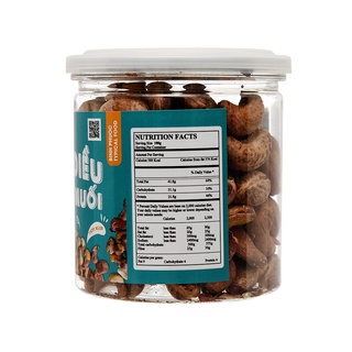 Hạt điều vỏ lụa rang muối Vinahe hũ 170g