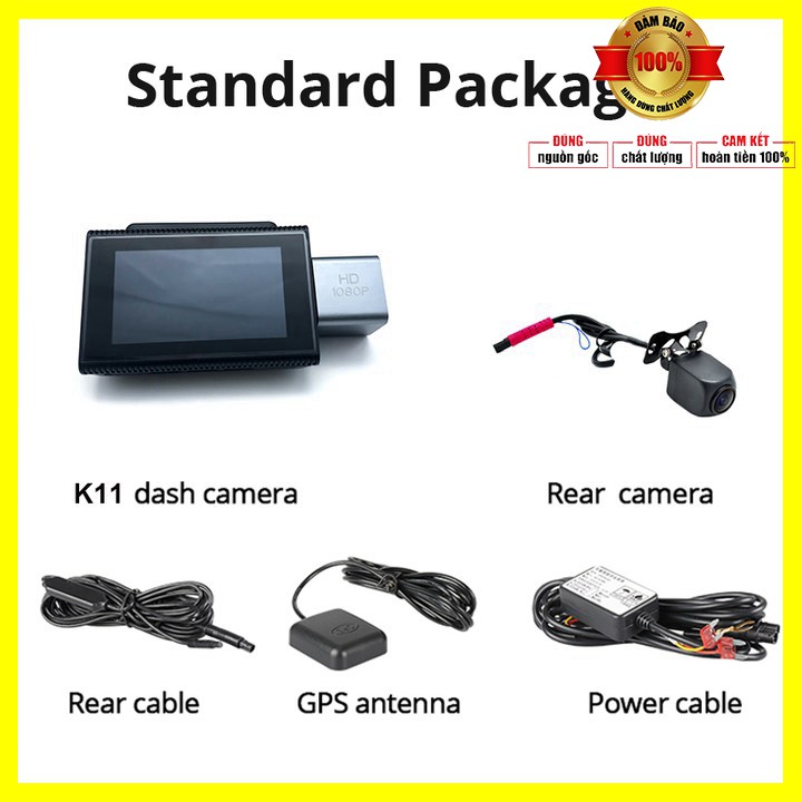 [ Bảo Hành 12 tháng] Camera hành trình thương hiệu cao cấp Phisung Android mã K11 4G, Wifi, 3 inch | BigBuy360 - bigbuy360.vn