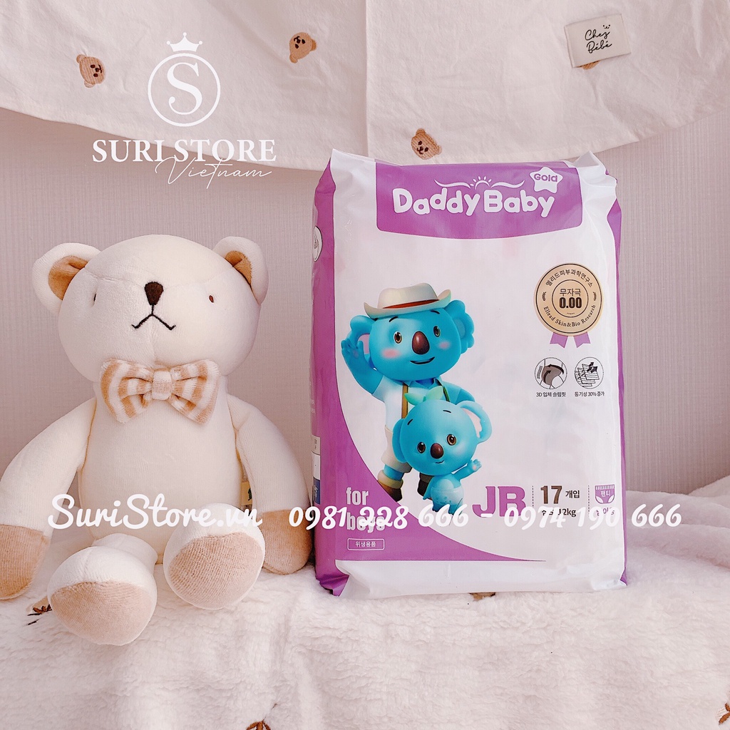 Bỉm Dán/Quần DADDY BABY nội địa hàn size (S28/M24/L20/XL18/LQ22/XLQ18/XXLQ17)