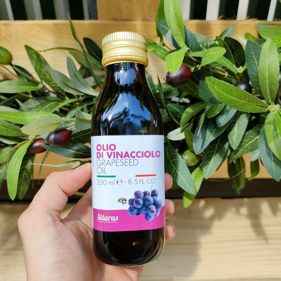 Dầu Hạt nho nguyên chất 250ML cho bé ăn dặm, tẩy trang cho da nhạy cảm - hiệu Silarus nhập khẩu 100% từ Ý | BigBuy360 - bigbuy360.vn