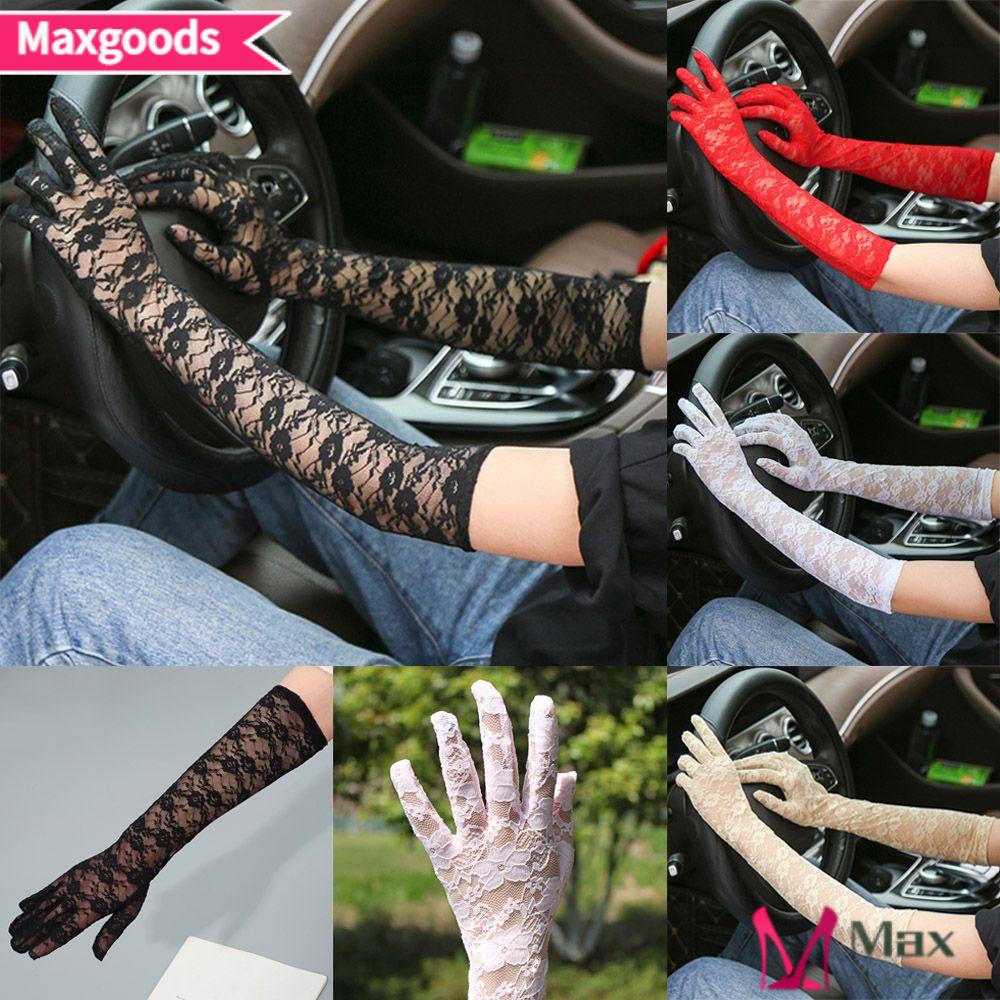 Găng Tay Ren Hoa Dài Chống Nắng Cho Cô Dâu