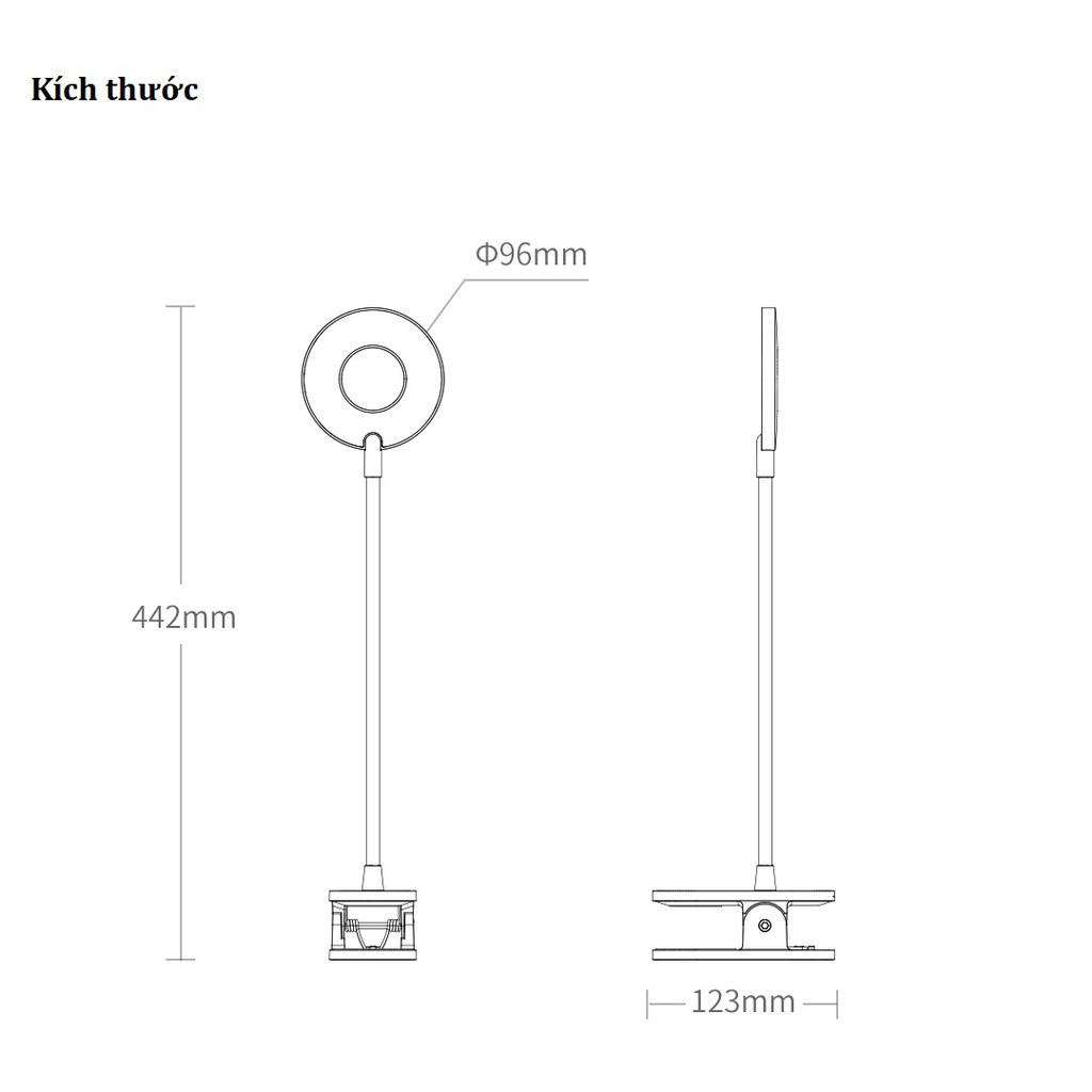 Đèn kẹp bàn Xiaomi Yeelight LED J1 (5W, Pin 1500mAh)