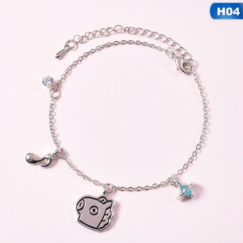 Lắc chân mặt thú hoạt hình BTS dễ thương