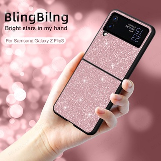 Ốp điện thoại PC cứng lấp lánh cho Samsung Z Flip3 5G Sumsung Galaxy Z Flip 3 ZFlip3 5G
