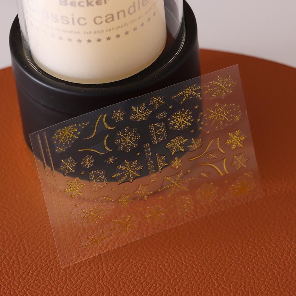 XIANTIN Sticker Dán Móng Họa Tiết Hoạt Hình 3D Phong Cách Giáng Sinh