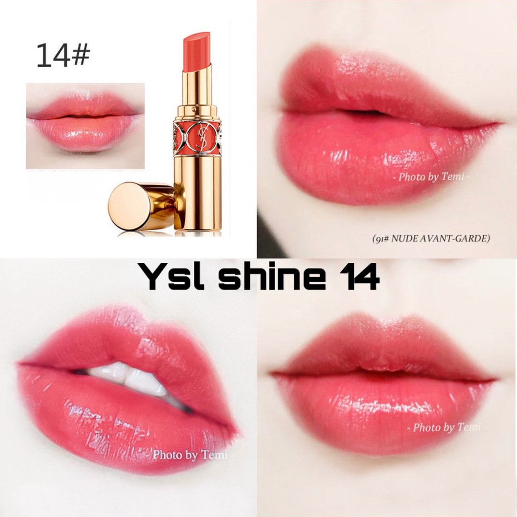 [ BILL SEPHORA  Son YSL Rouge Volupte Shine_, YSL Rouge Pur Couture The Slim Velvet, Son lì chính hãng