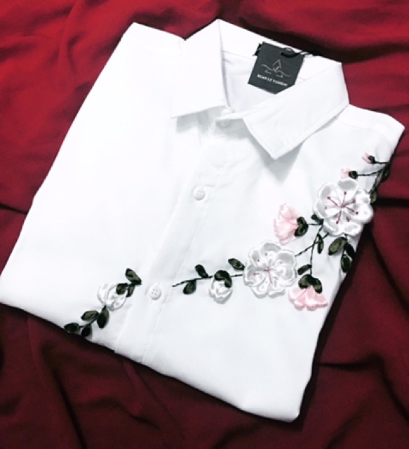 Sơ mi thêu hoa