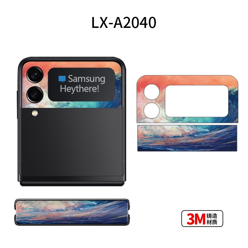 Phim Dán Chống Trầy Nhiều Màu Sắc + Miếng Dán Bảo Vệ Màn Hình Cho Samsung Galaxy Z Flip 4 3 Flip4 5G