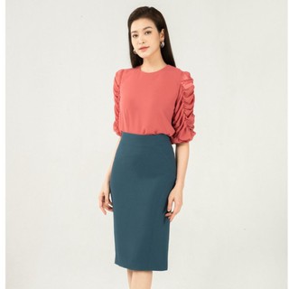 Chân váy tím than xẻ sau thiết kế Elise