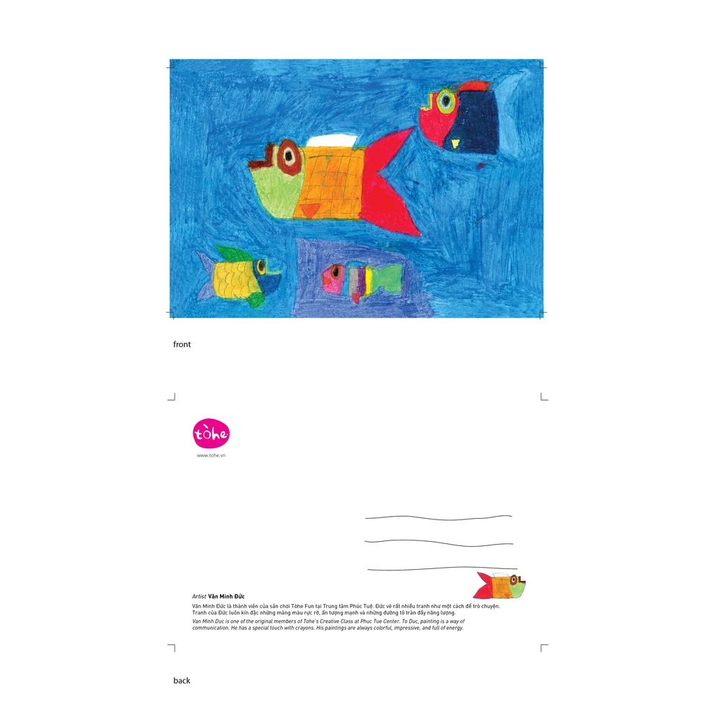 Thiệp & Postcard siêu dễ thương từ tranh vẽ của nghệ sĩ nhí Tòhe