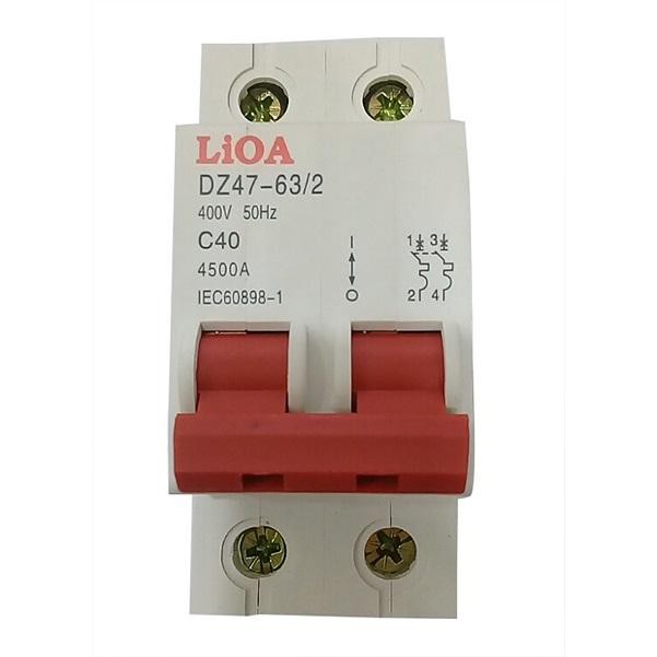 CB tép 2 pha 16A - 40A Lioa 4.5Ka