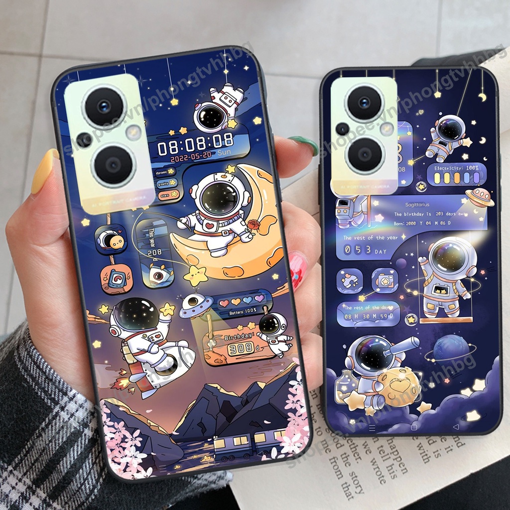 Ốp lưng Oppo Reno7 /  Reno 7Z 5G / Reno 7 phi hành gia hoạt hình 3D cute giá rẻ