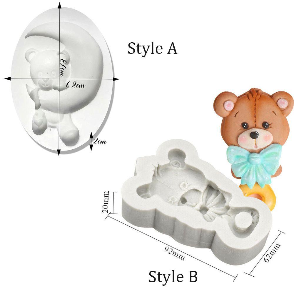 AUGUSTINA Khuôn Silicone Làm Bánh Hình Gấu Xinh Xắn