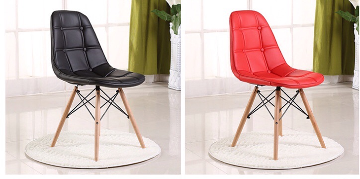 Ghế đệm eames da cúc nhập khẩu ( da cúc)