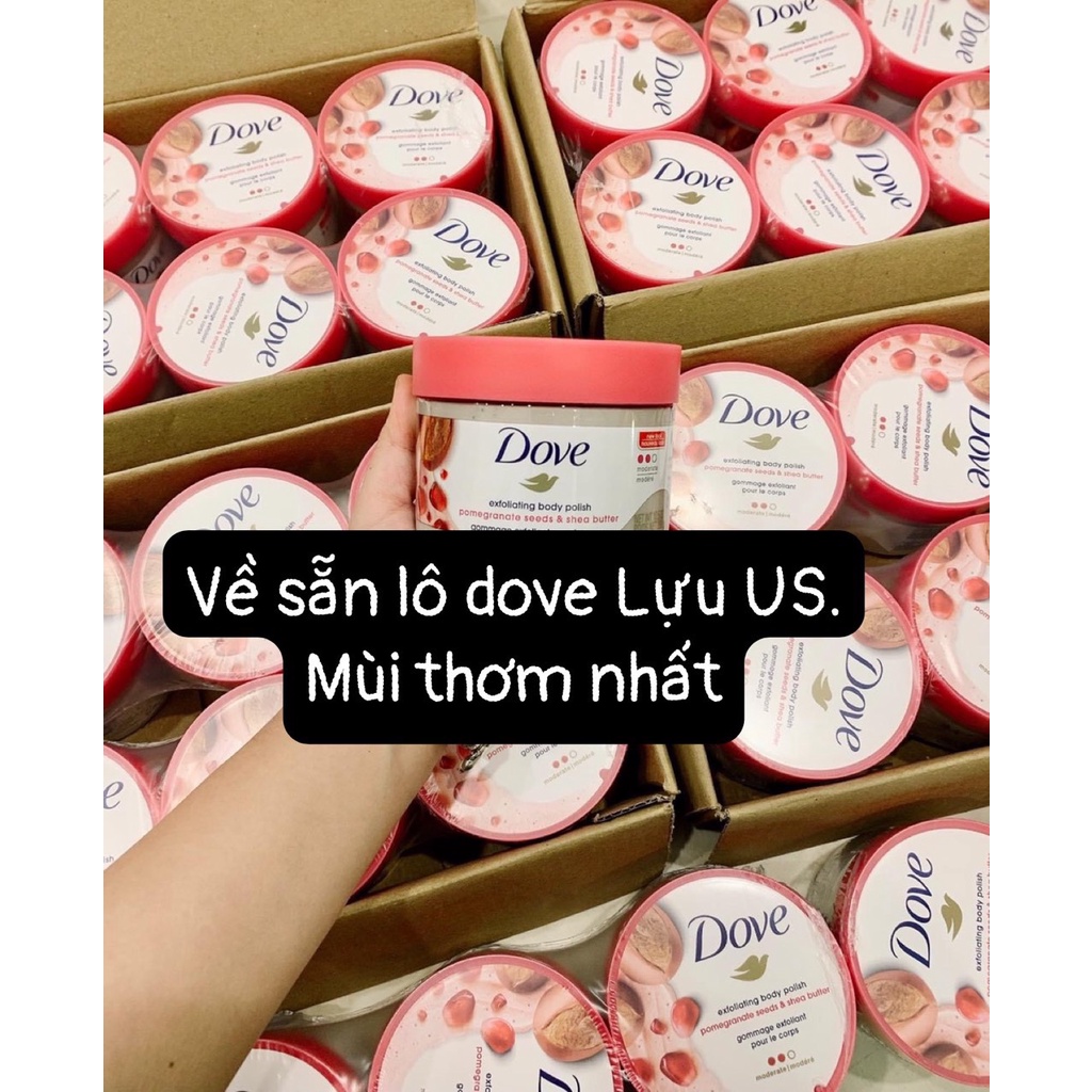 (BILL US) Tẩy tế bào chết body Dove Mỹ 298g