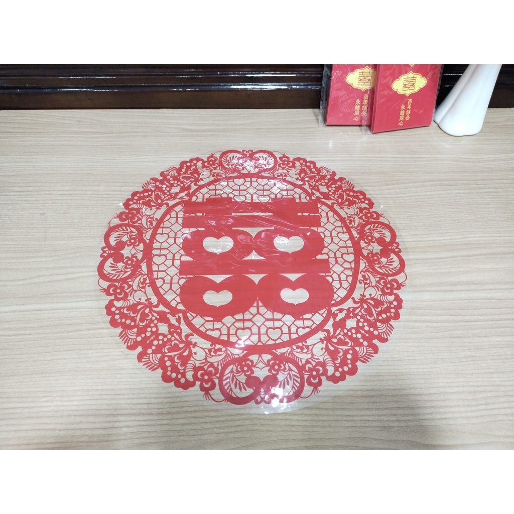 Chữ Hỷ dán kính xe dán kiếng
