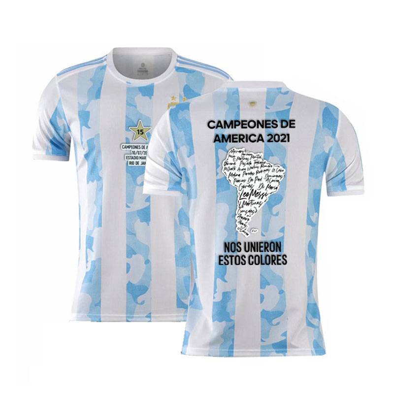 Áo thun bóng đá nhân vật 2021 Copa América Argentina FTBL dành cho nam và nữ