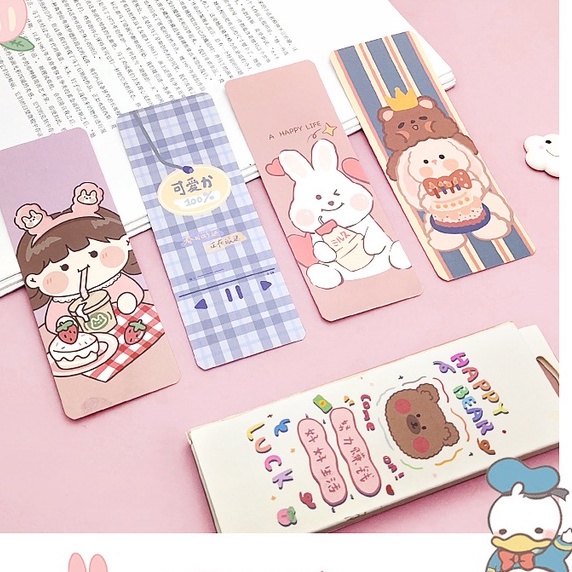 Set 30 Thẻ Đánh Dấu Sách Dễ Thương Xỉu Bookmark đánh dấu sách