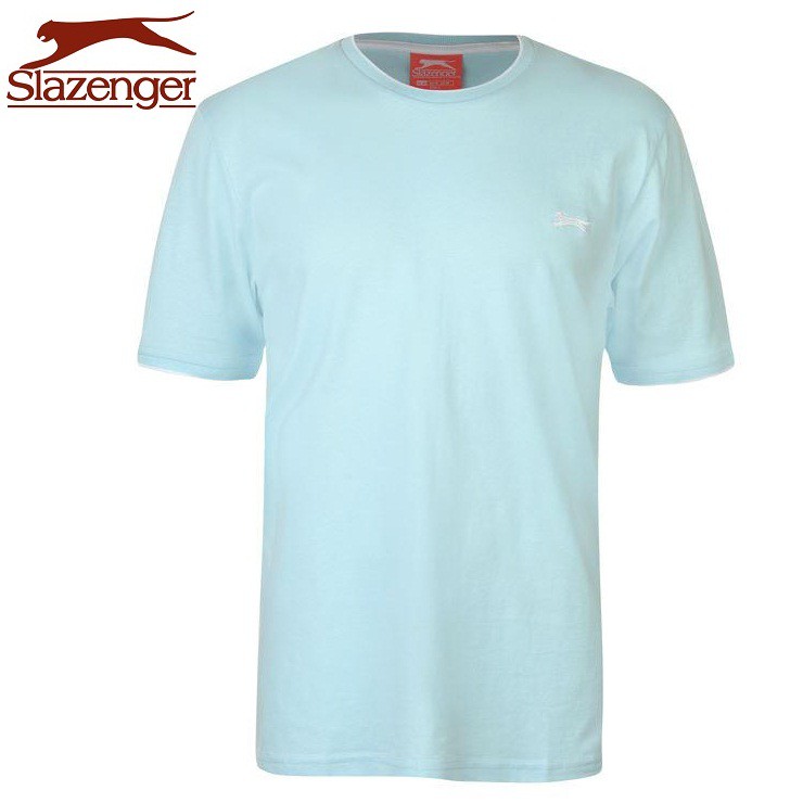 Áo thun nam Slazenger Tipped (màu Light Blue) - Hàng size UK