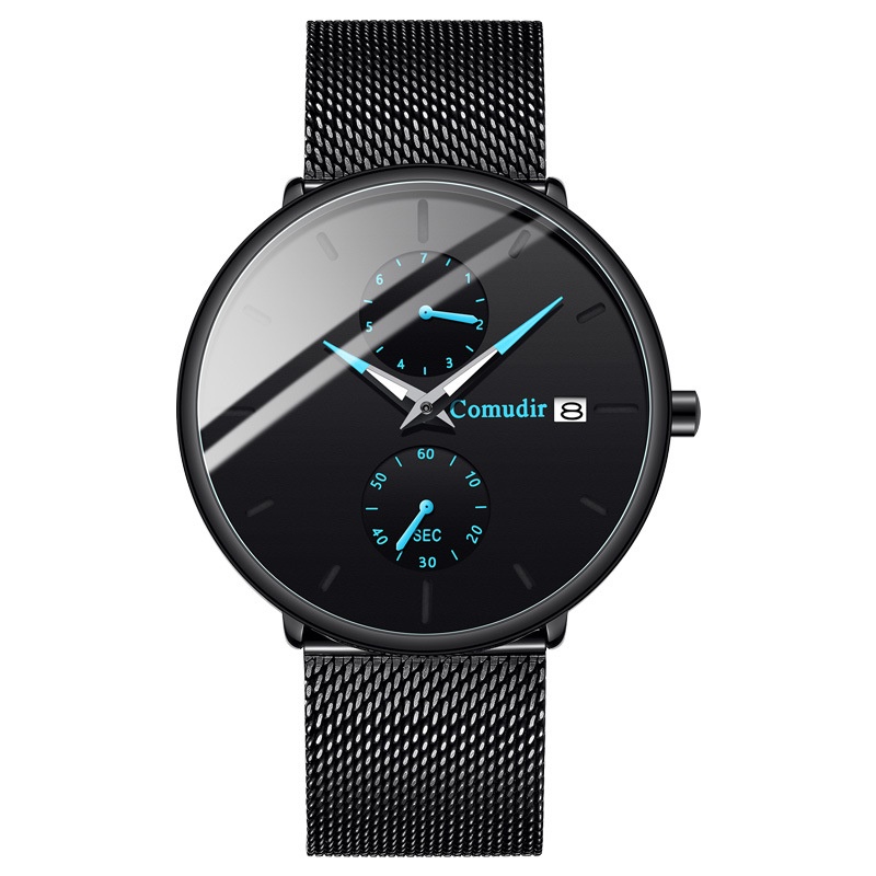 Đồng hồ nam dây Titanium thời trang cao cấp,Đồng hồ đeo tay kim dạ quang có lịch,có ngày - D077 | BigBuy360 - bigbuy360.vn