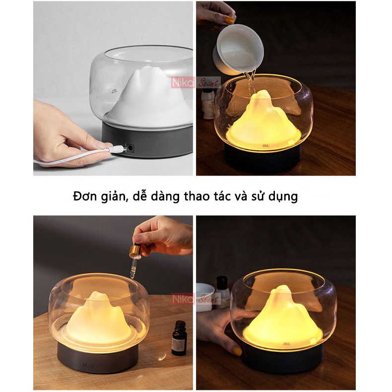 Nikascent Máy xông khuếch tán tinh dầu siêu khuếch tán, phun sương siêu mịn
