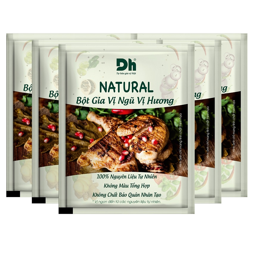 { COMBO 5 GÓI} NATURAL Bột Gia Vị Ngũ Vị Hương 10gr Dh Foods loại gia vị thần kì, giúp màu sắc món ăn trở nên bắt mắt