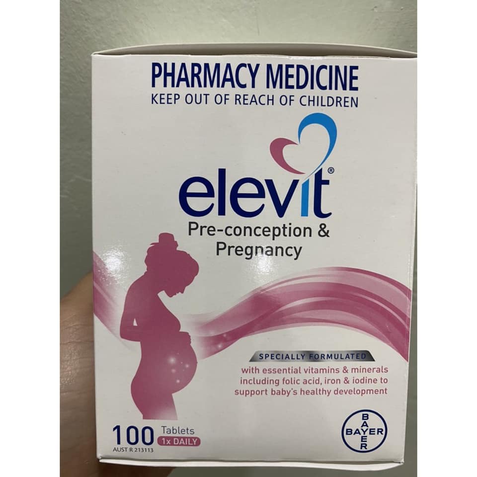 VIÊN UỐNG BỔ SUNG VITAMIN TỔNG HỢP CHO BÀ BẦU ELEVIT PRE-CONCEPTION PREGNANCY HỘP 100 VIÊN CHÍNH HÃNG - 10253