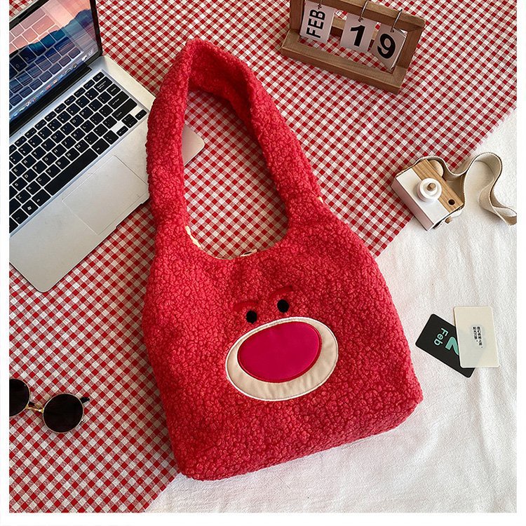 Túi Xách Đeo Vai Cỡ Lớn 2022 Họa Tiết Gấu Hoạt Hình Phong Cách Hàn Quốc Dễ Thương Cho Nữ