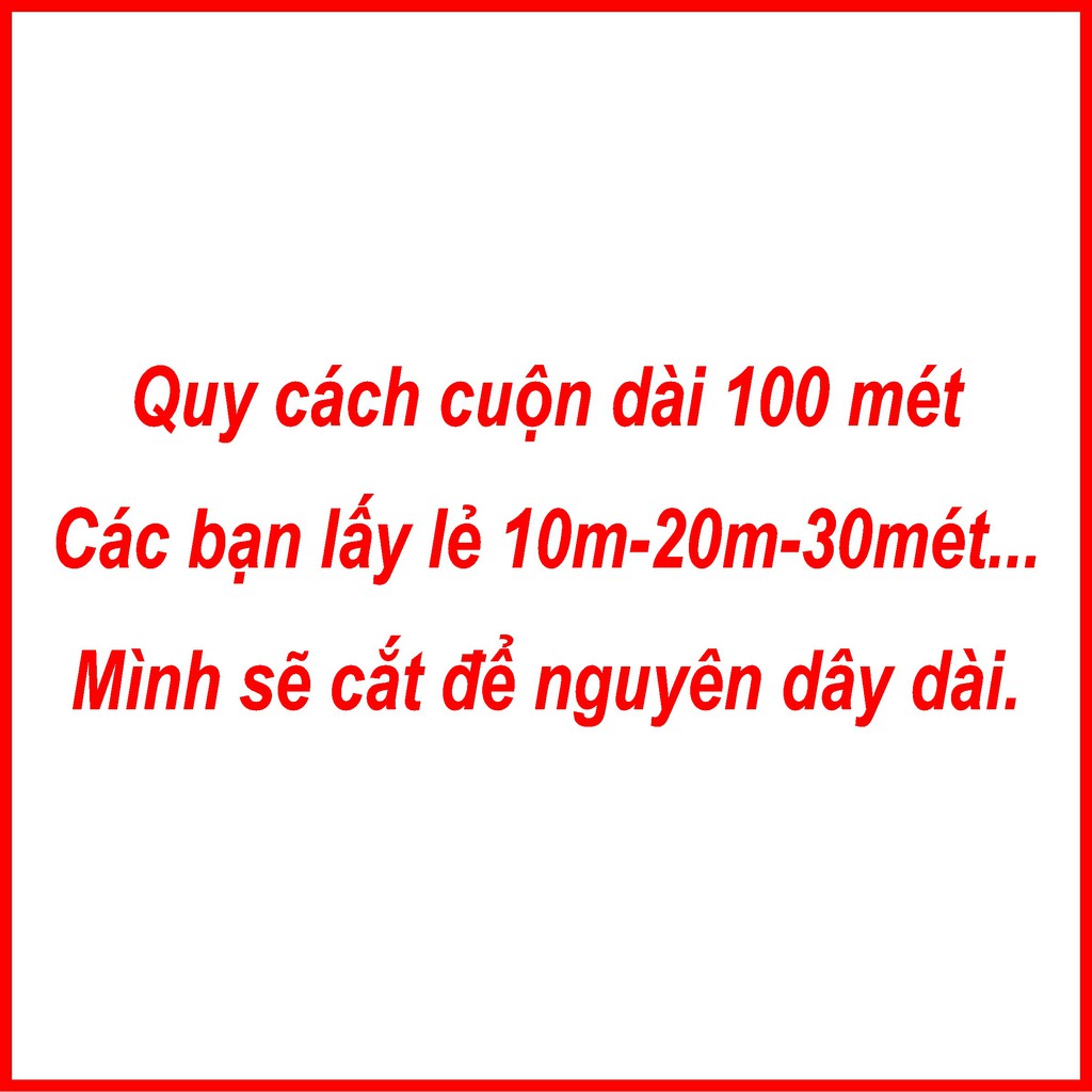 [ 1 MÉT ] Dây điện đôi mềm nhiều sợi 2x0,5mm - 2x0,75mm - 2x1.0mm - 2X1.5mm - Dây điện đôi - Dây điện