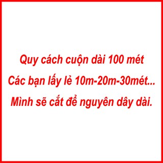 Dây điện - 1 mét dây điện đôi mềm nhiều sợi 2x0,5mm - 2x0,75mm - 2x1.0mm - 2X1.5mm - Dây điện đôi - Dây điện