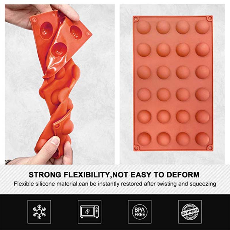 Khuôn ANAEAT có 24 lỗ bằng silicon làm bánh kẹo/Chocolate/Pudding/thạch/đá đa năng tiện dụng