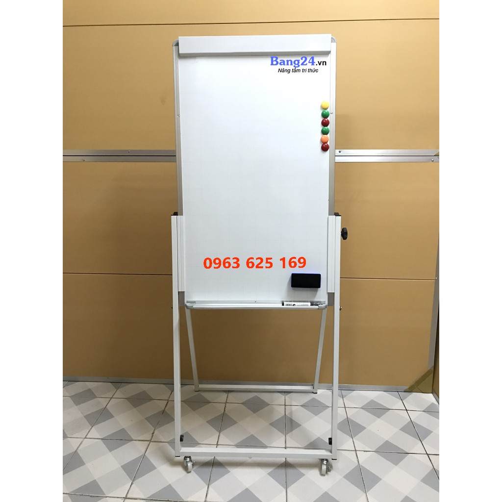 Bảng Flipchart Chân Gấp - Hội Thảo - Kẹp Giấy; KT: 0,6x1,0m (Tặng 1 bút, 1 xóa bảng, 6 nam châm, 10 tờ giấy)