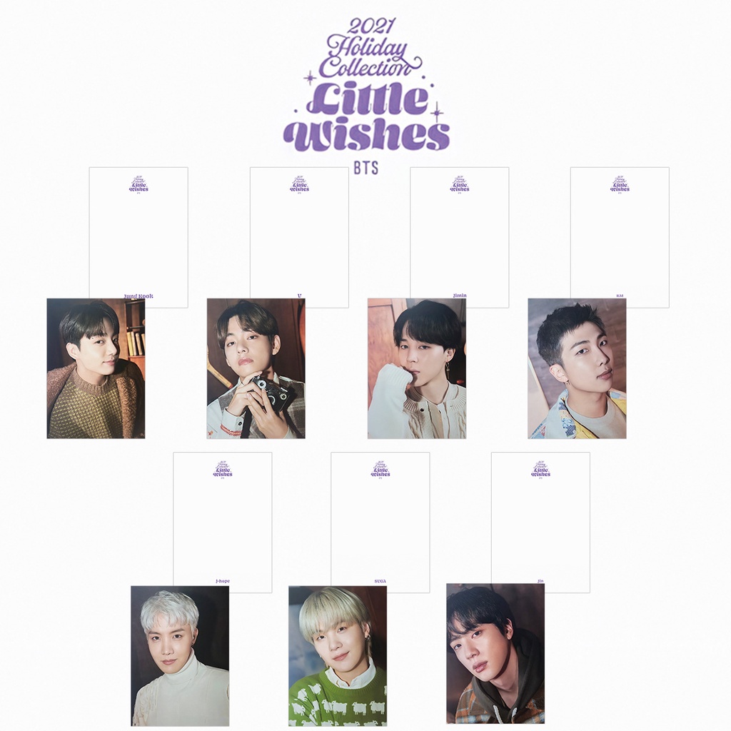 Photocard nhóm nhạc BTS - photo card BTS  - BTS litter wishes- hàng unoff