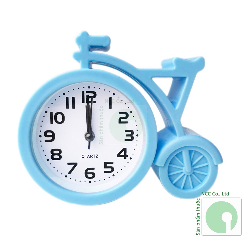 Đồng hồ báo thức trang trí để bàn hình xe đạp