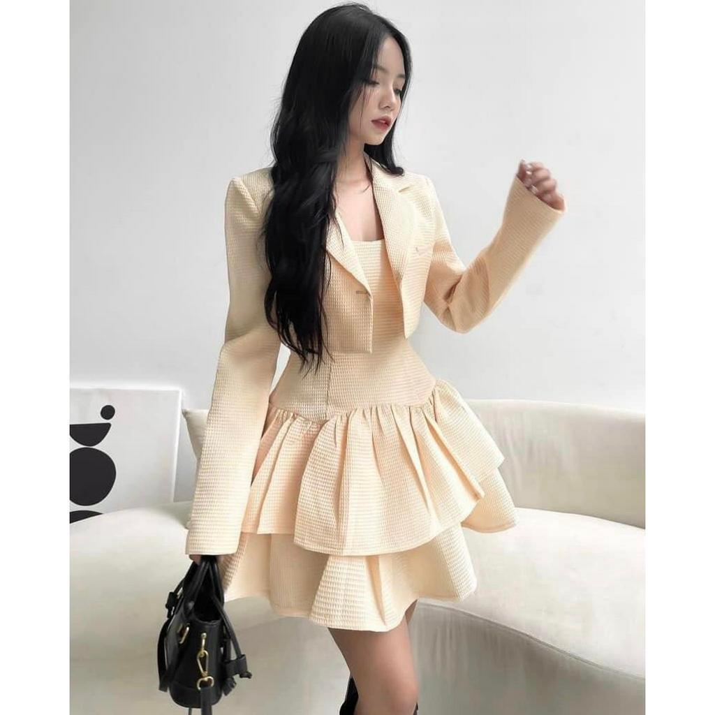 DII COLLECTION - Bộ áo váy thiết kế xốp tầng xòe cao cấp