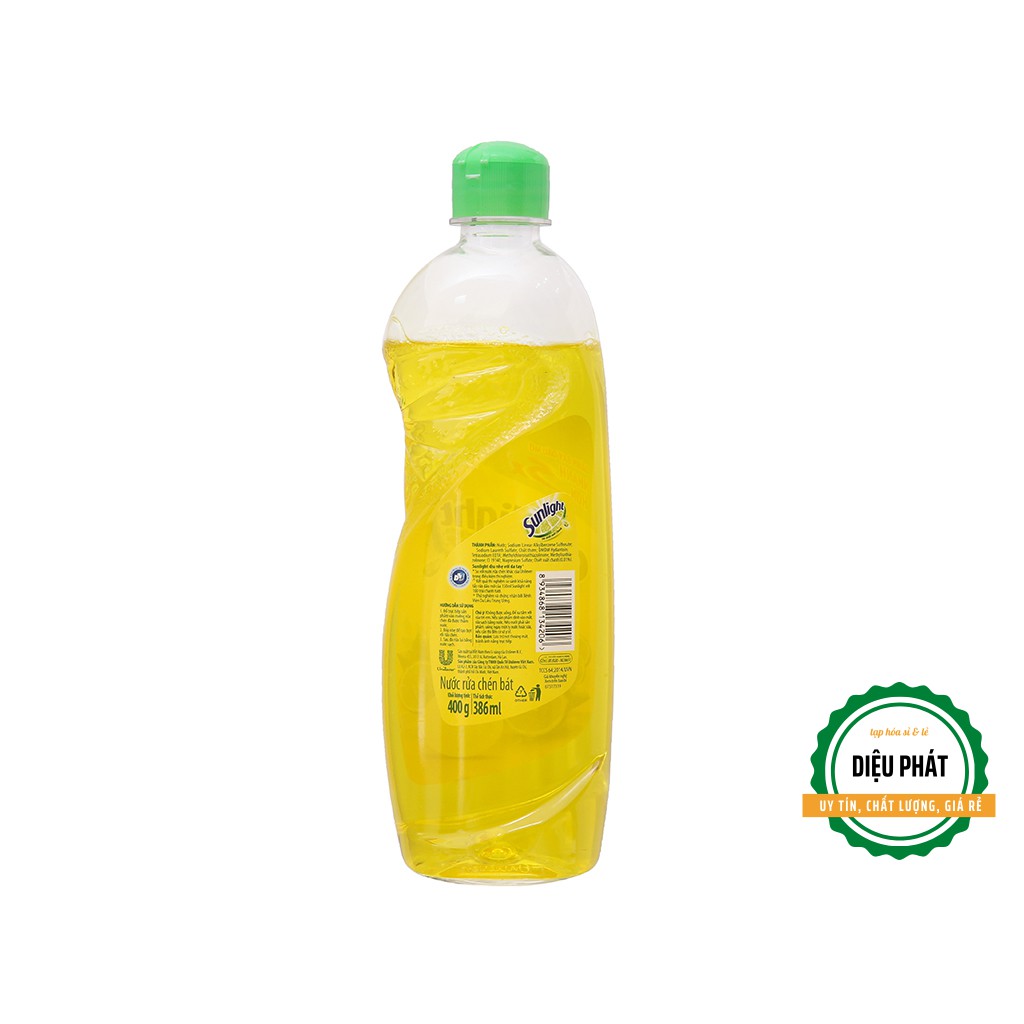 ⚡️ Nước Rửa Chén Sunlight Chanh 100 Chiết Xuất Chanh Tươi Chai 386ml