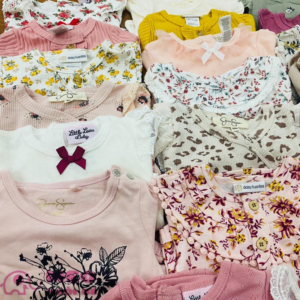 Body chip đóng bỉm dài tay bánh bèo điệu đà cho bé gái