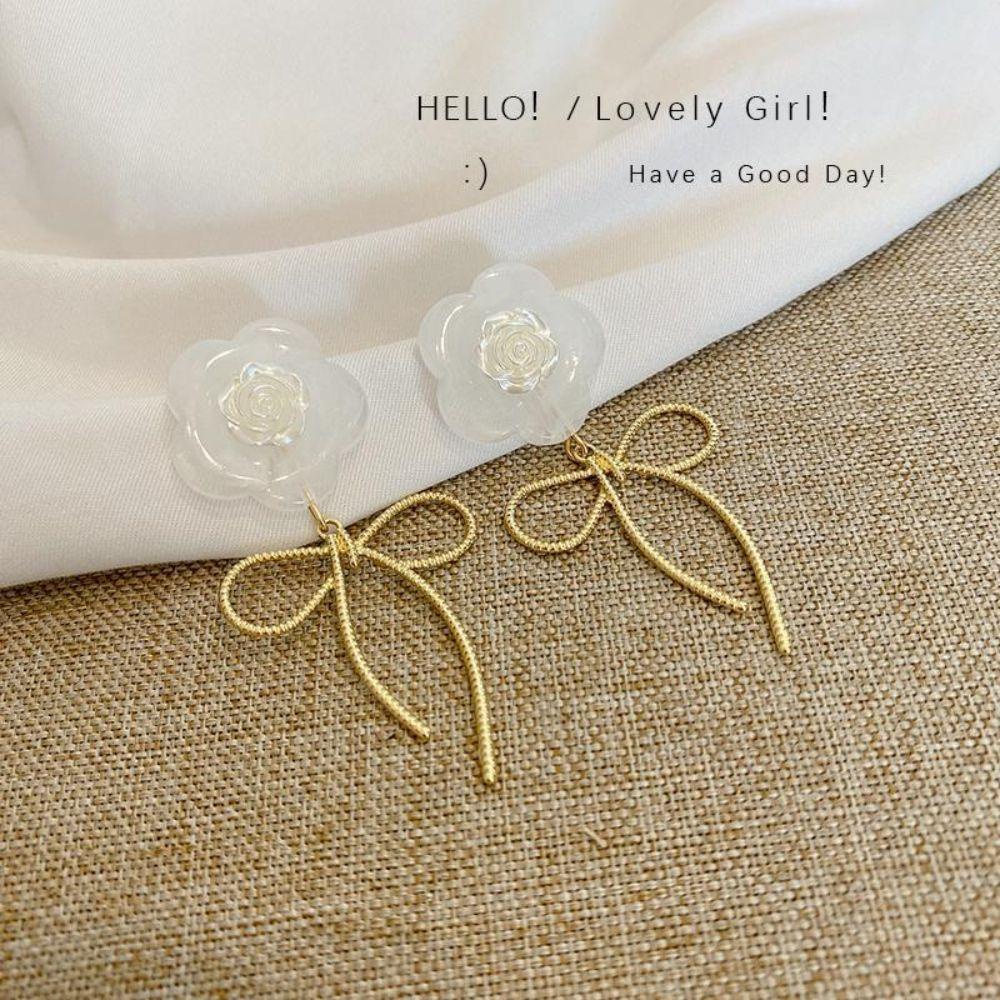 Bông Tai Hình Hoa Nơ Thời Trang Xuân Hè Cho Nữ