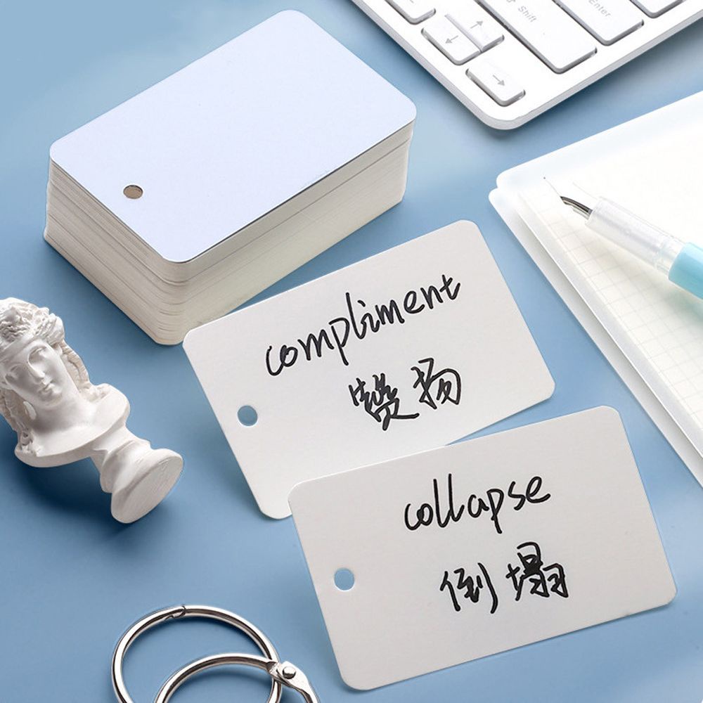 Cuộn thẻ ghi chú nhỏ gọn có vòng khóa giấy trống nhiều màu sắc