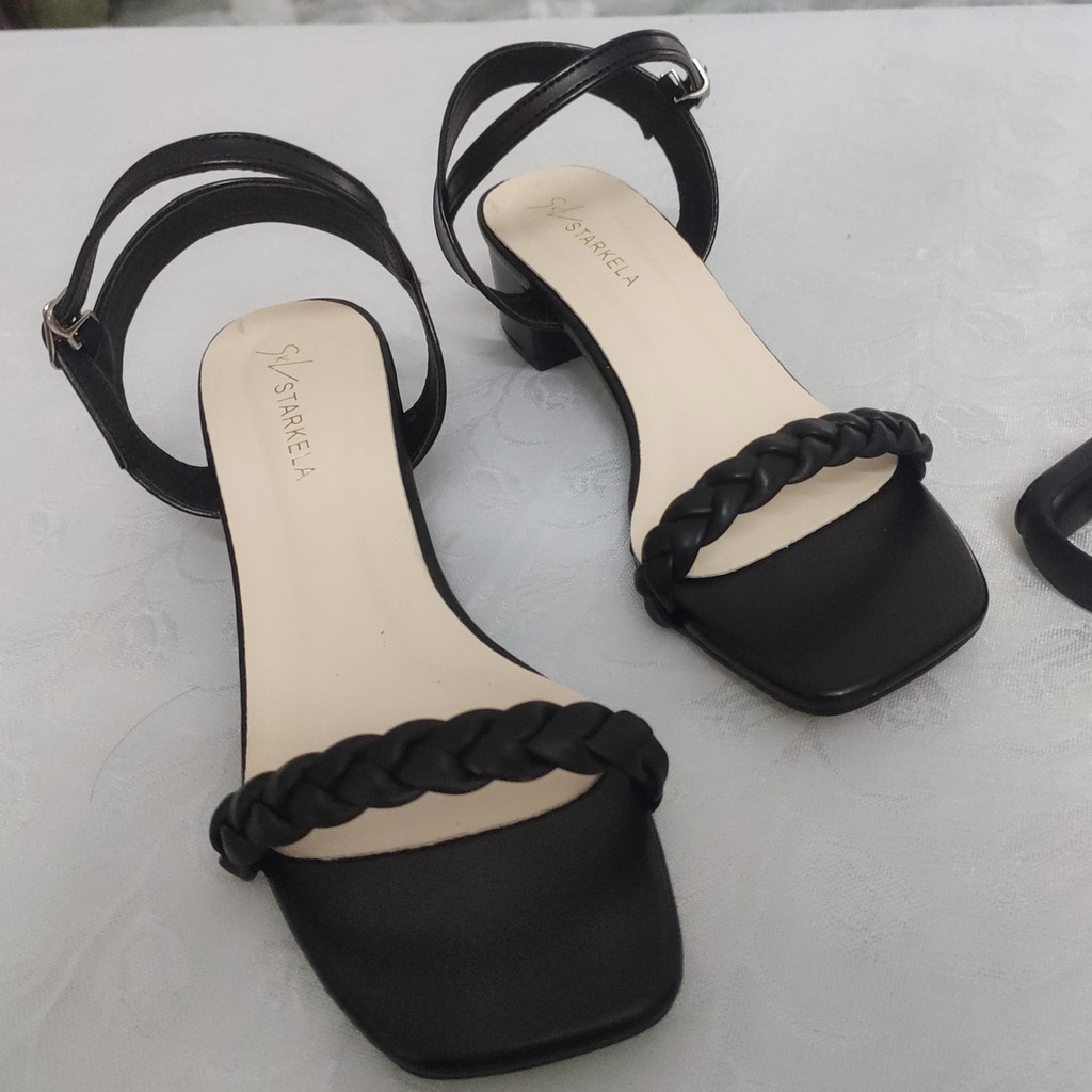 Guốc Sandal cao gót 4cm mẫu mới quai ôm chân thiết kế Hàn Quốc siêu xinh at22