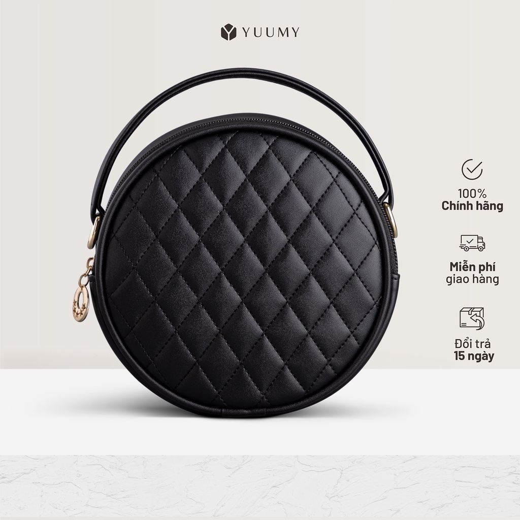 Túi nữ Yuumy hình tròn họa tiết caro YN129A1