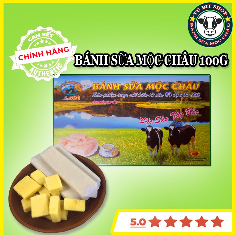 Bánh sữa Mộc Châu - Đặc Sản Tây Bắc (Hộp 100g Hiệu Cu Tỉ)